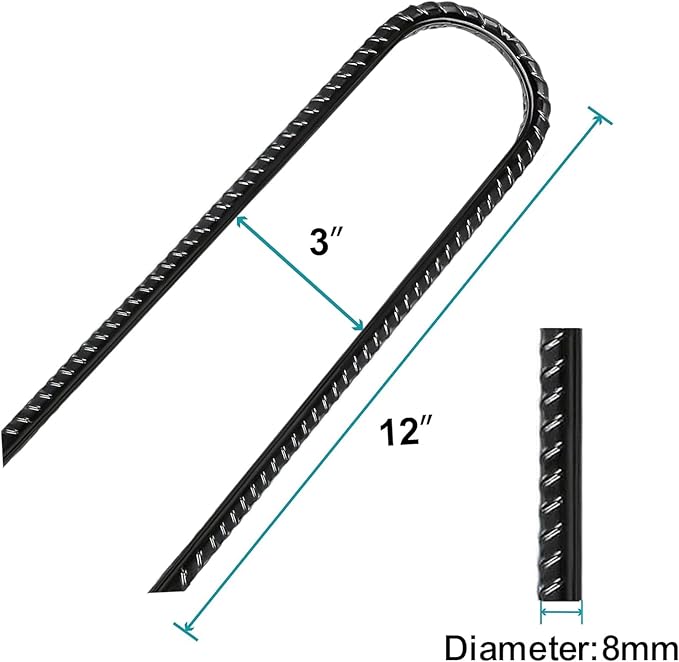 Eurmax USA Ground Anchors, Heavy Duty Ground Stakes, Trampoline Stakes, Tent Stakes Anchor Kit for