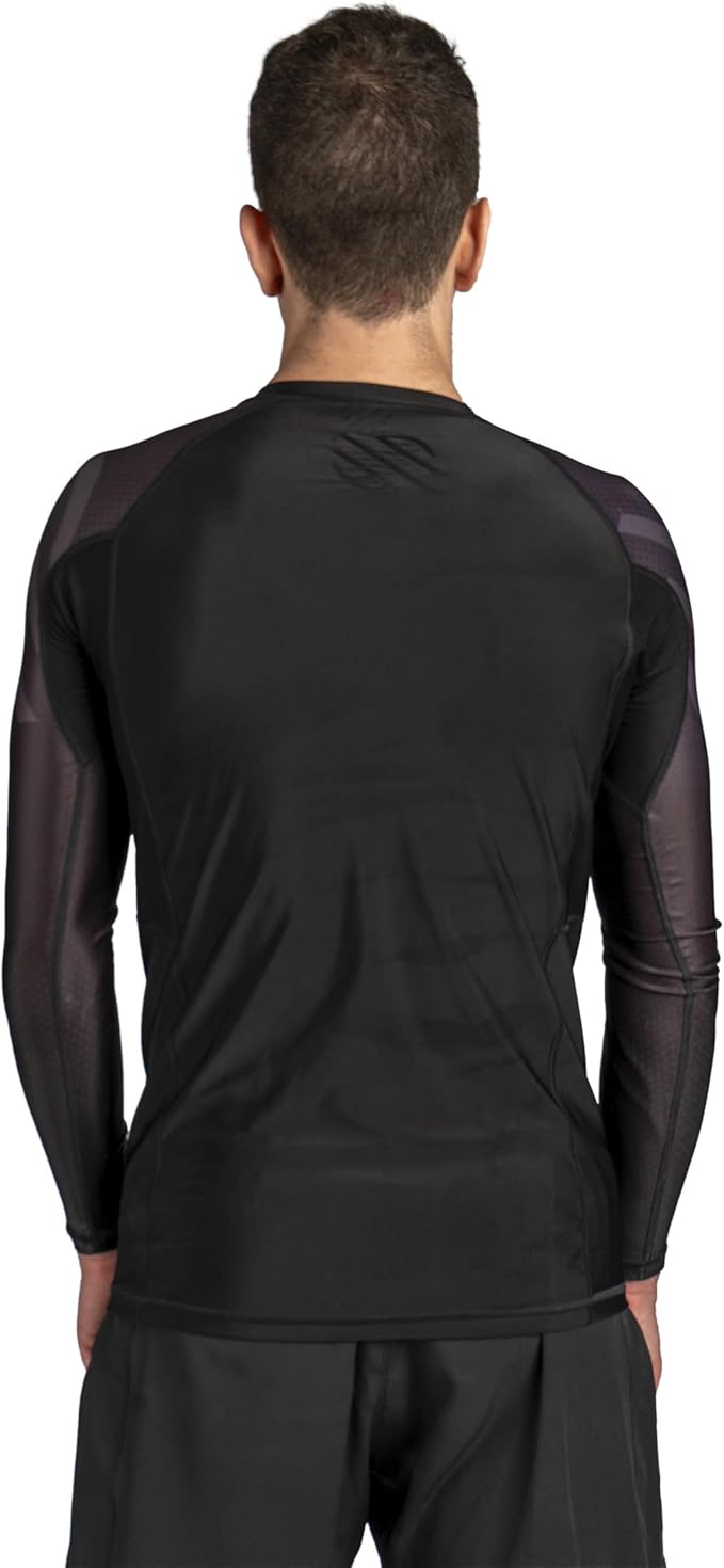 Sanabul Essential Long Sleeve Compression Training Rash Guard for MMA BJJ Wrestling Grappling and