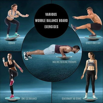 Yes4All Upgraded Wobble Balance Board, 16.34" TPE Non-slip, Stability Board for Home Gym, Standing