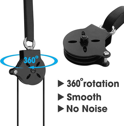 Yes4All Tricep Press Down Cable Machine Attachment Set, LAT Pulldown Attachment, Cable Machine