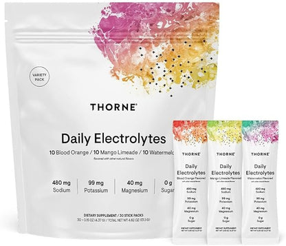 THORNE - Daily Electrolytes - Zero Sugar & Low-Calorie Electrolyte Drink Mix - Naturally Flavored &