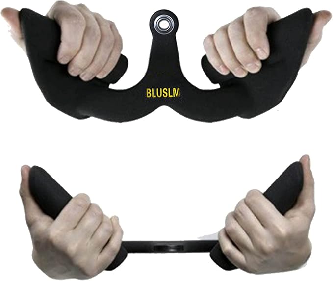 LAT Pull Down Bar for Cable Machine, LAT Pulldown Attachments T Bar V Bar Cable Attachment, Back