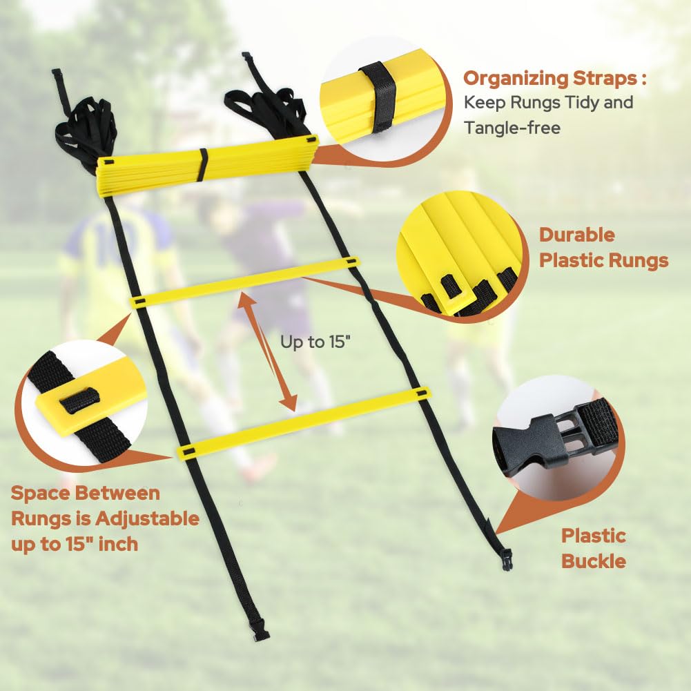 GHB Pro Agility Ladder 12 Rung 20ft 2 Pack