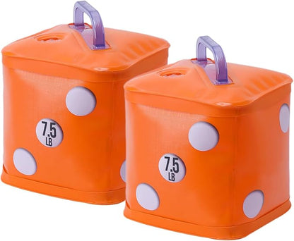 Travel Dumbbells, Water Filled Dumbbells Set, Fitness Exercise Dice 15/20 lbs, Portable Fitness