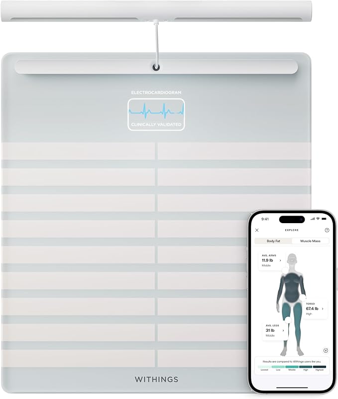 WITHINGS Smart Scales for Body Weight, FSA or HSA Eligible, Body Analysis, Fat Content, Muscle