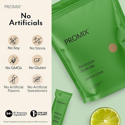 ProMix Nutrition Electrolytes Powder Packets - Sugar Free, Zero Calorie, Stevia Free, Fasting