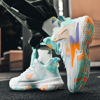 Basketball Shoes for Womens and Mens, Breathable Non Slip Outdoor Casual Unisex-Adult Fashion