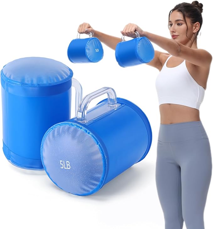 Water Dumbbells, Water Filled Training Dumbbells, Travel Weights Set, Adjustable Weights to 4-30