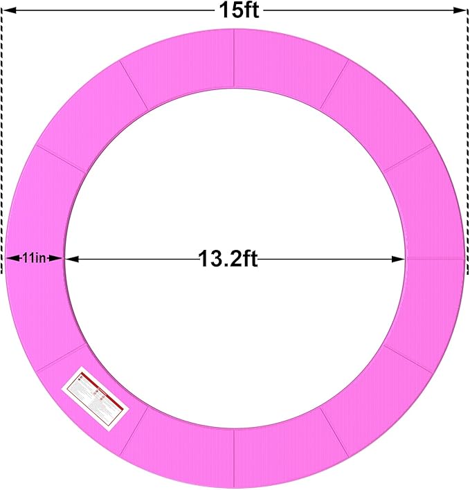 LANGXUN Universal Trampoline Repalcement Safety Pad, 8ft 10ft 12ft 14ft 15ft 16ft Waterproof