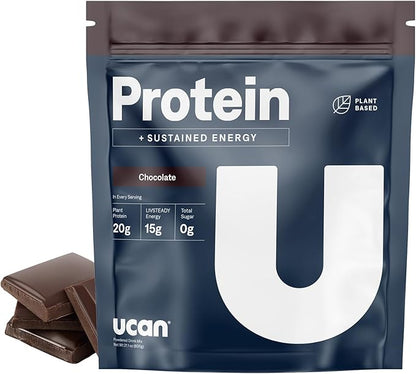 UCAN Energy + Plant Protein Powder - Vegan Plant Based Protein 20g Pea Protein with Amino Acids