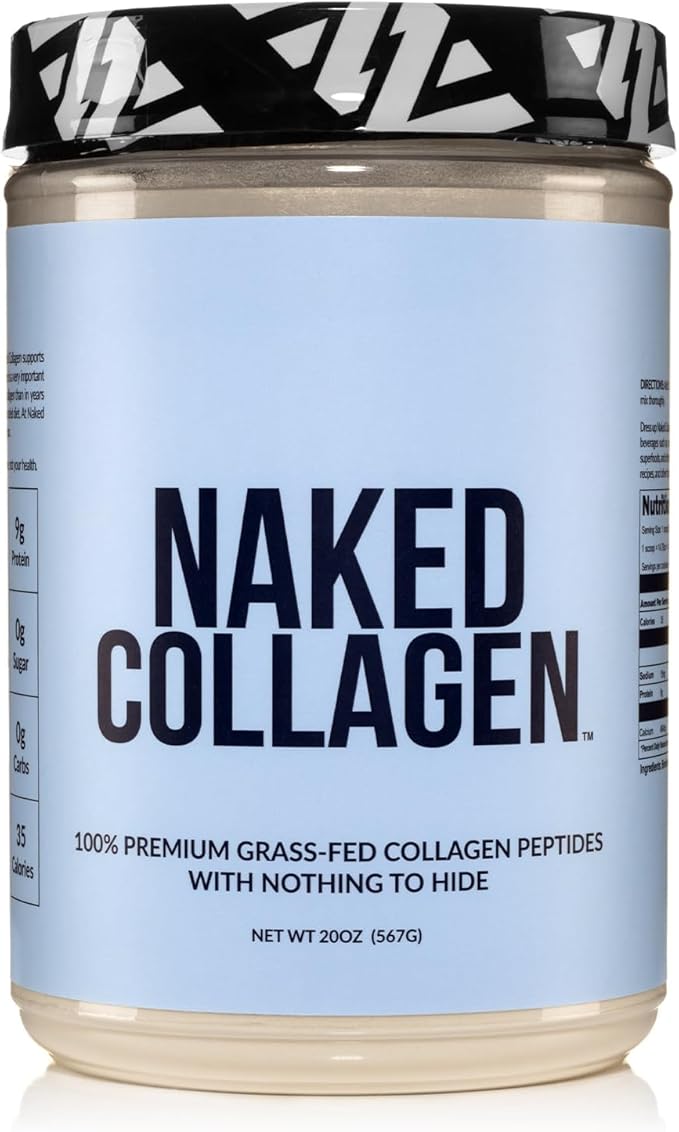 NAKED Collagen Peptides Protein Powder, 60 Servings, Pasture-Raised, Unflavored Grass-Fed