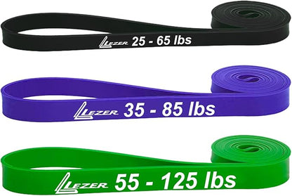 LEZER Resistance Bands - Pull Up Bands for Home Gym Fitness, Stretching, Physical Therapy &