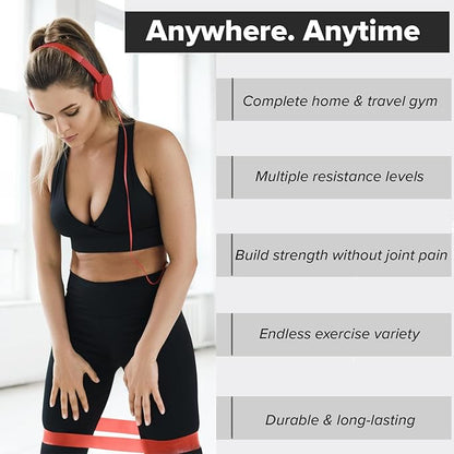 Resistance Bands for Working Out (Set of 5) – Elastic Bands for Exercise & Physical Therapy – Loop