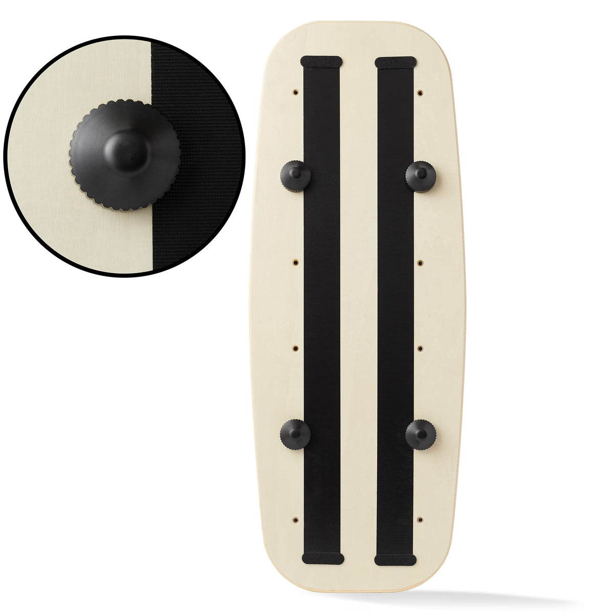 Philosophy Gym Balance Board, Adjustable Wooden Exercise Trainer - Black