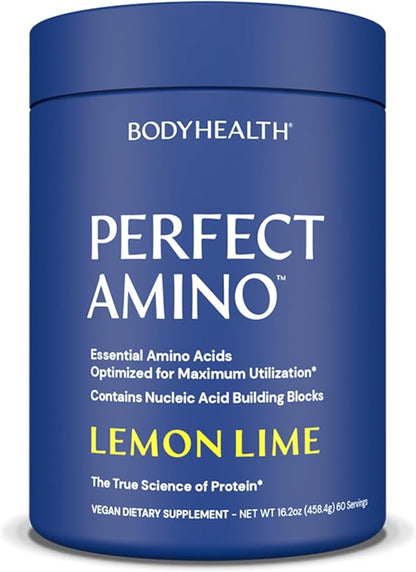 BodyHealth PerfectAmino Powder - BCAA and EAA Powder for Pre and Post Workout - Amino Acid Energy