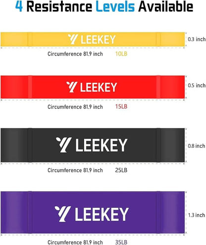 LEEKEY Resistance Bands Set for Pull-Up Assistance & Full-Body Training, Multi-Level Exercise Bands