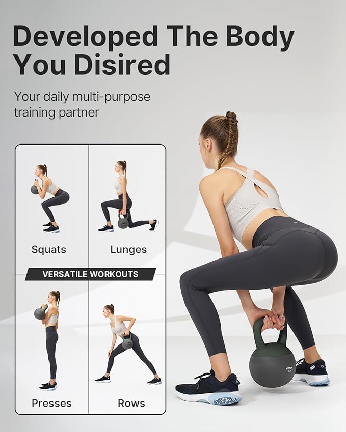 YOTTOY Soft Kettlebell, Set for Strength Training Kettlebells & Home Workouts, Soft-Sided Cushioned