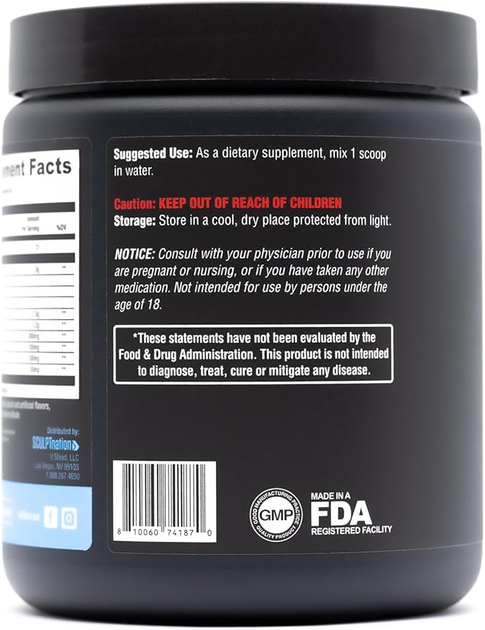 Sculpt Nation by V Shred PreWorkout - Premium Pre Workout Powder with Amino Acids for Ultimate