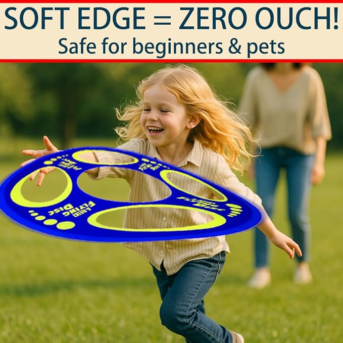 Giant Flying Disc Soft, Foldable & Floats in Air - Encourage Outdoor Play & Family Fun - Great for