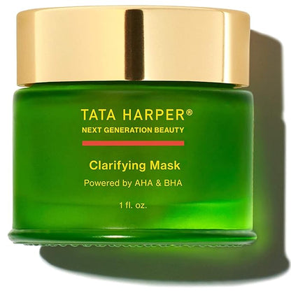 Tata Harper Clarifying Mask, BHA Face Mask for Blemishes, Exfoliating Face Mask with AHA's, Natural