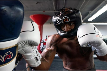 RIVAL Boxing RHGFS3 Face-Saver Sparring Headgear - Wide Eye Opening, Premium Leather, and