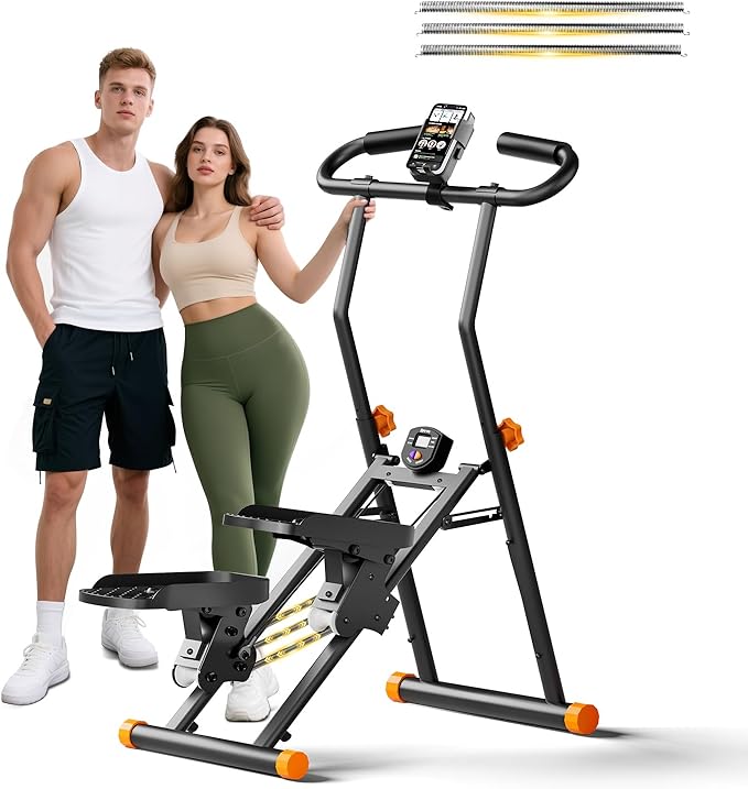 Stair Stepper for Home Gym, 2025 Upgrade Stair Climber w/ 3-Level Resistance & Height, Non-Slip