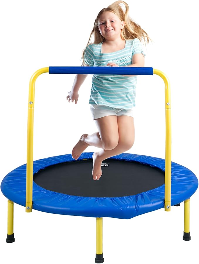 VEVOR 3FT Trampoline 36" Indoor/Outdoor for Toddlers, Foldable Mini Baby With Foam Handle