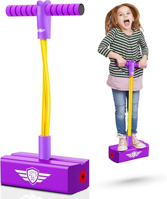 CUUGO LET'S GO! CG Jumping Promotes Growing Taller- Pogo Stick Foam Pogo Jumper for Kids, Toys for