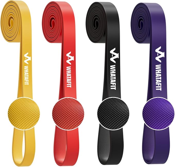 WHATAFIT Resistance Bands, Pull Up Assistance Bands, Exercise Bands, Workout Bands Set for Men and