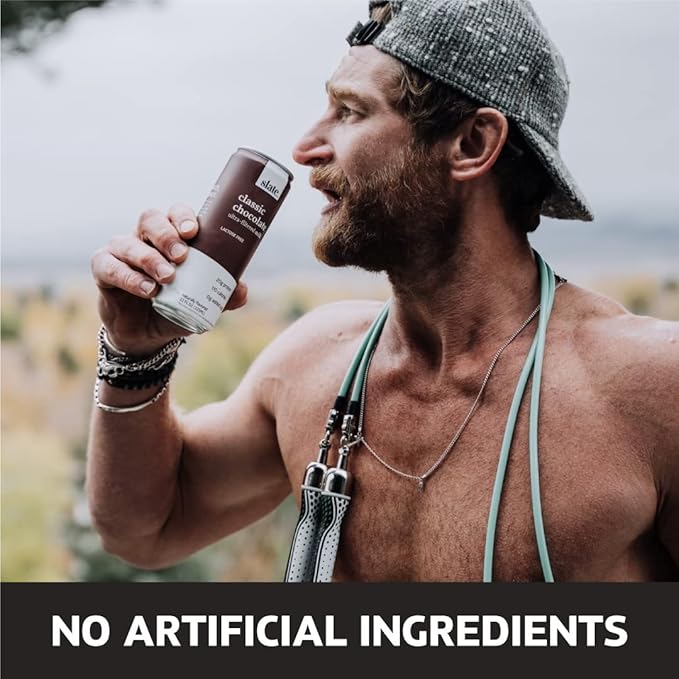 Slate Milk - High Protein Milk Shake - French Vanilla - Lactose Free, 20g Protein, 1g Sugar, 100