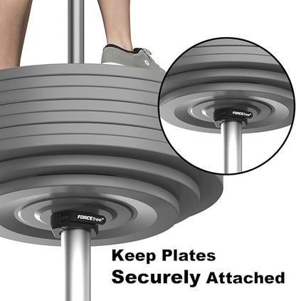 Barbell Clips (Pair), Barbell Clamps, Quick Release Olympic Barbell Clamps with Anti Slip TPR Grip