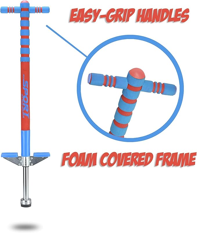 New Bounce Pogo Stick for Kids - Pogo Sticks, 40 to 80 Lbs - Sport Edition, Quality, Easy Grip