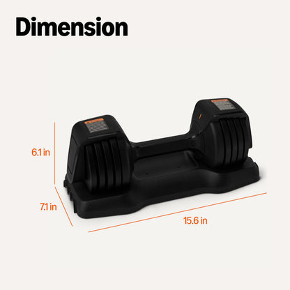 Amazon Basics Adjustable Dumbbell with 5 Weight Options, 25 lb, Single Dumbbell, Black