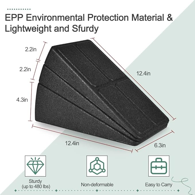 Slant Board Squat Wedge for Calf Stretchingï¼? Pcs 12" x 6.3" Foot Stretcher Balance Board for