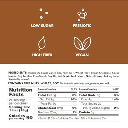 Crispy Dunes Vegan Chocolate Hazelnut Wafer Sticks ??Low-Calorie Keto Snack with Hazelnut Cream