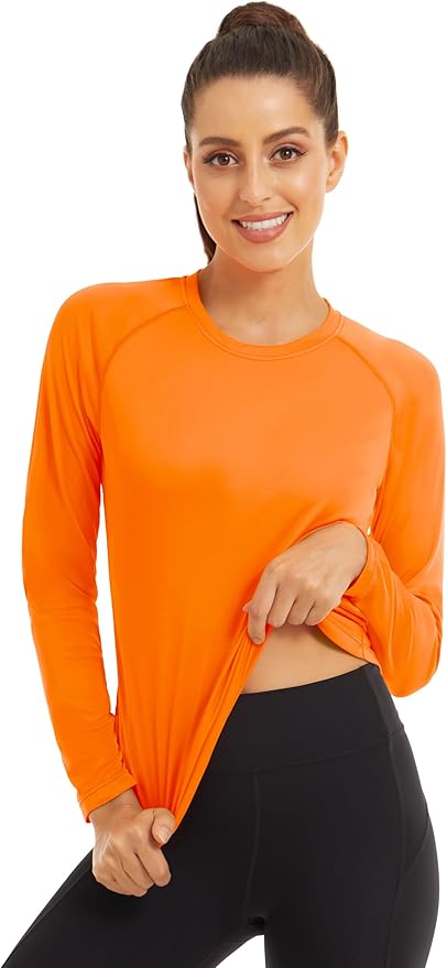 MAGCOMSEN Women's 2 Pack Long Sleeve Shirts UPF 50+ Sun Protection Quick Dry Swim Shirt for Rash
