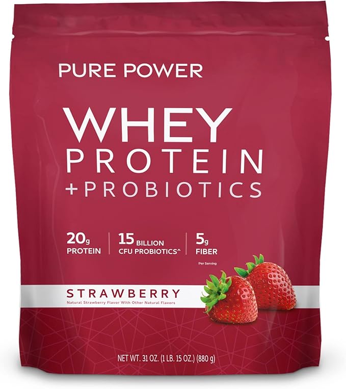 Dr. Mercola Pure Power Whey Protein + Probiotics - Supports Muscle Recovery & Digestive Health
