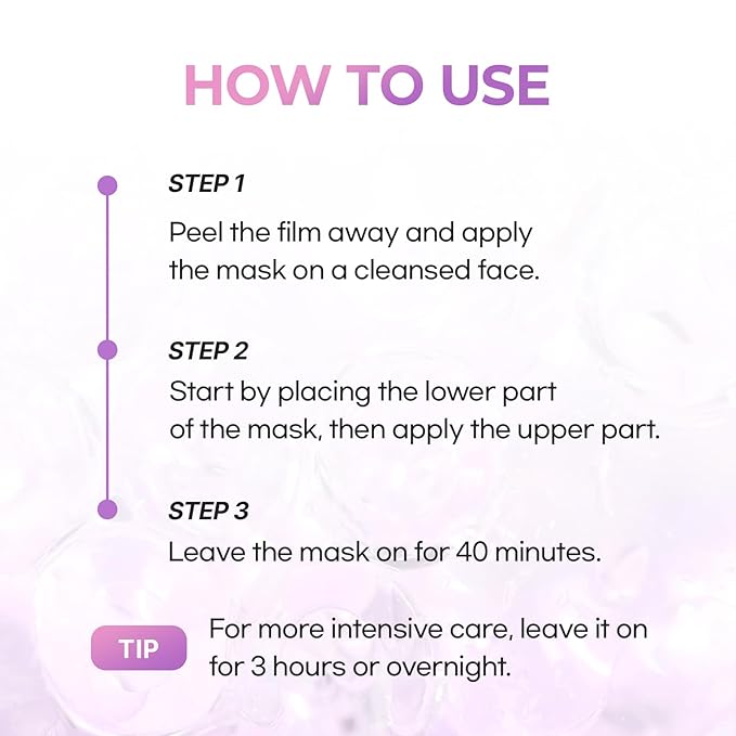 Cell Fusion C Glass Skin Collagen Mask, 1.23 oz. x 5 Sheets, Overnight Hydrogel Mask with Triple