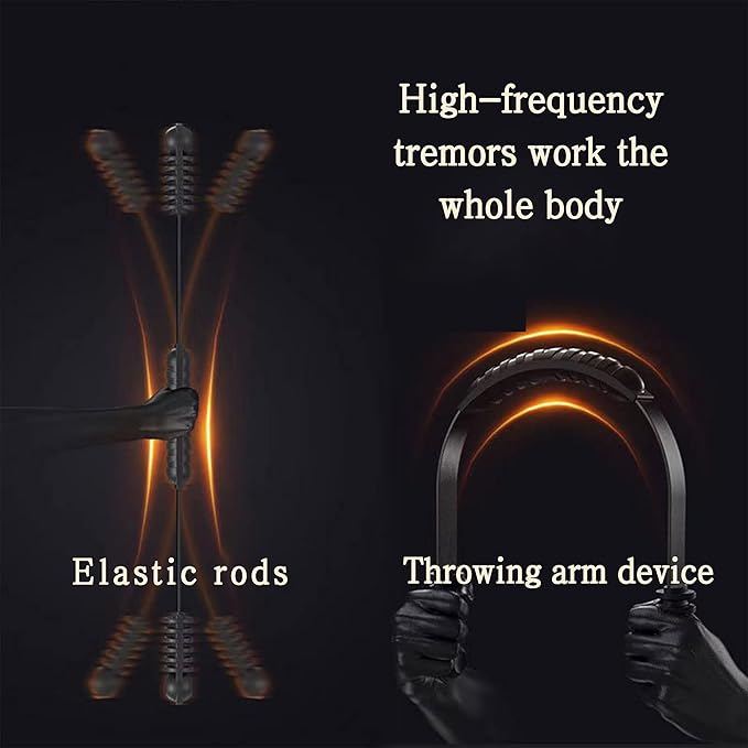 Upgraded Elastic Fitness Bar,Physical Therapy Equipment for Exercise Vibration Training,Fat Buring
