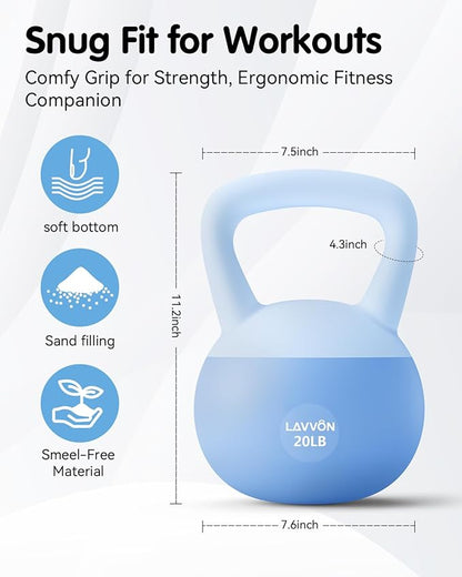 Soft Kettlebell - Cushioned Impact-Resistant Base and Anti-Slip, Kettle bell Anti-Slip Grip Weight