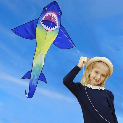 HONBO Large Shark Kites for Kids & Adults, Easy to Fly, Beginner Kite for Boys & Girls for Outdoor