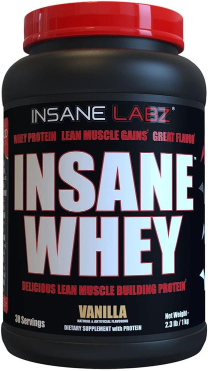 Insane Labz Insane Whey,100% Muscle Building Whey Protein, BCAA Amino Profile, Mass Gainer, Meal