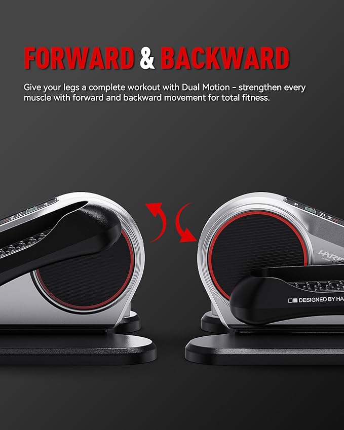 HARISON Under Desk Elliptical Machine for Seniors, Mini Elliptical with 12-Level Magnetic