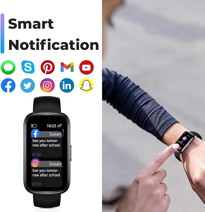 Fitness Tracker Smart Watch, 1.47" Full Touch Health Tracker with 24/7 Heart Rate & Blood Oxygen