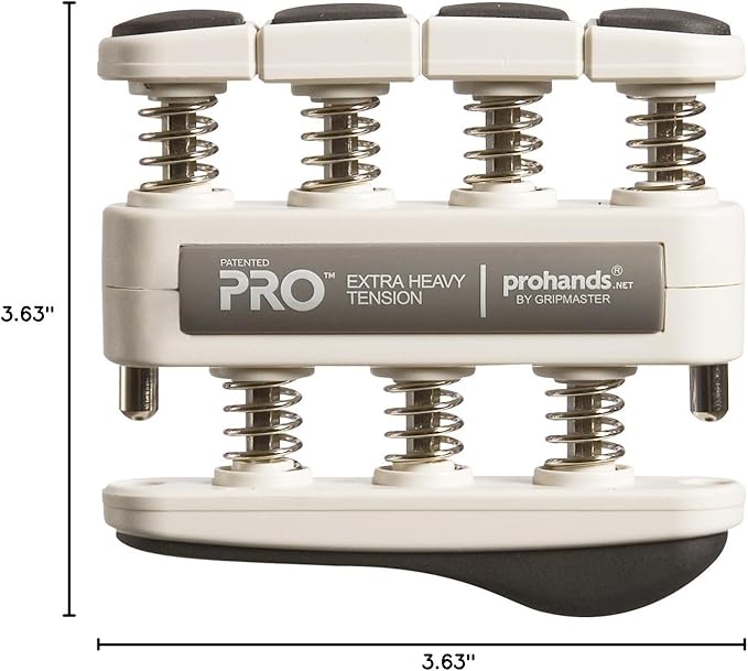 PRO Hand Exerciser, Finger Exerciser (Hand Grip Strengthener), Spring-Loaded, Finger-Piston System