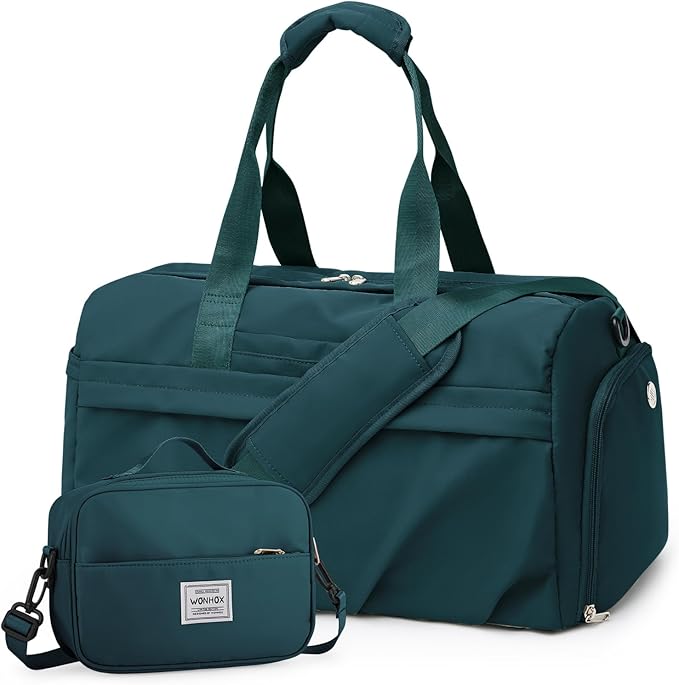 Gym Bag for Women Men, Sport Duffel Bag with Toiletry Bag & Shoe Compartment,Waterproof Travel
