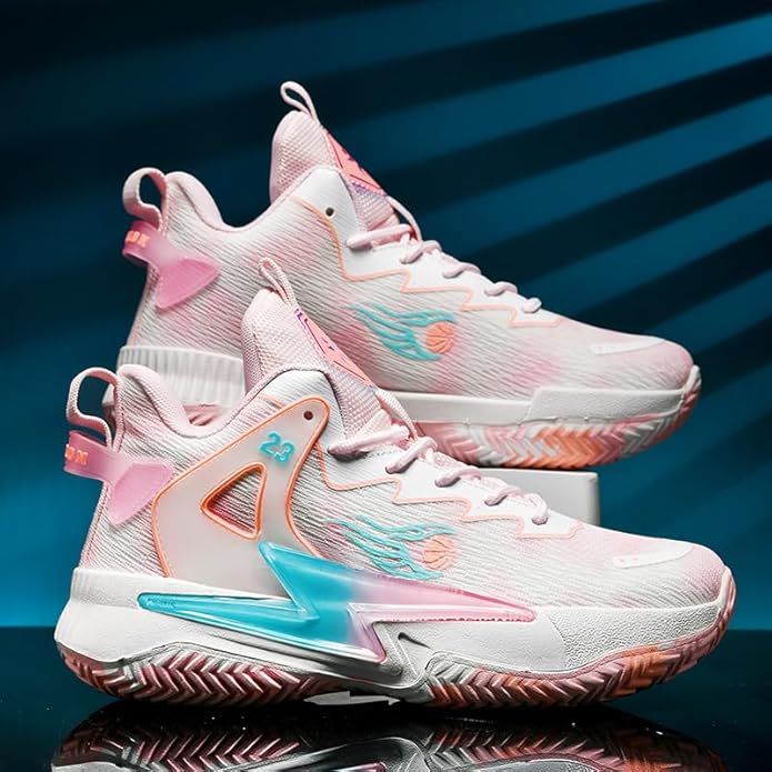 Basketball Shoes for Womens and Mens, Breathable Non Slip Outdoor Casual Unisex-Adult Fashion