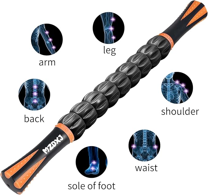 Muscle Roller Stick for Athletes -Roller Massager for Myofascial Pain Relief - Handheld Physical