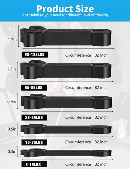 Pull Up Bands, Resistance Bands, Pull Up Assistance Bands Set for Men & Women, Exercise Workout