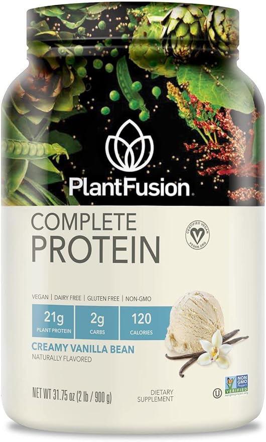 PlantFusion Complete Vegan Protein Powder - Plant Based Protein Powder With BCAAs, Digestive